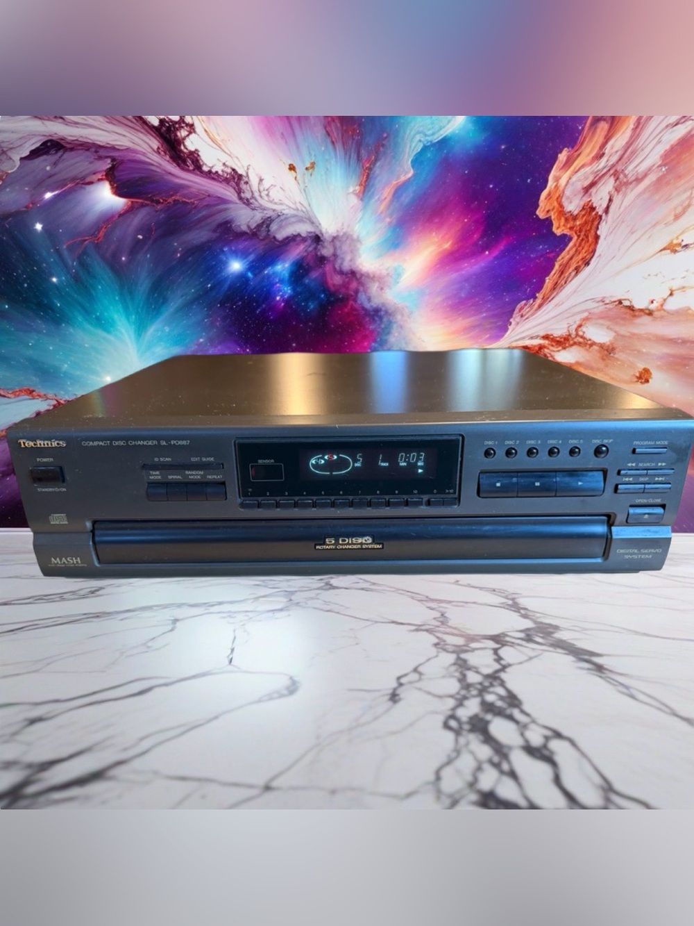 Technics SL-PD887 5-Disc CD Changer Player MASH Digital Optical Tested & Cleaned